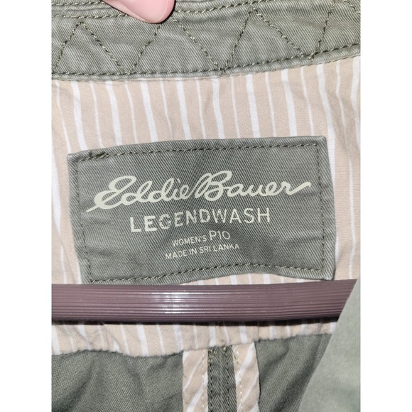 Eddie Bauer Women's Olive Green Legend Wash Blazer Jacket Size P10‎ - Picture 2 of 4